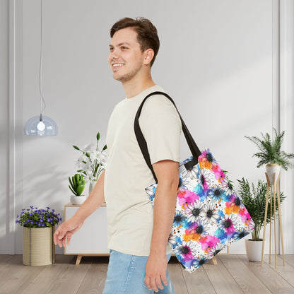 Watercolor Daisy Dream Canvas Tote Bag