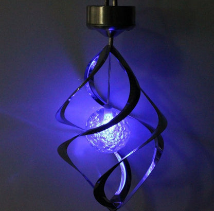 LED Color Changing Spinning Solar Wind Chime