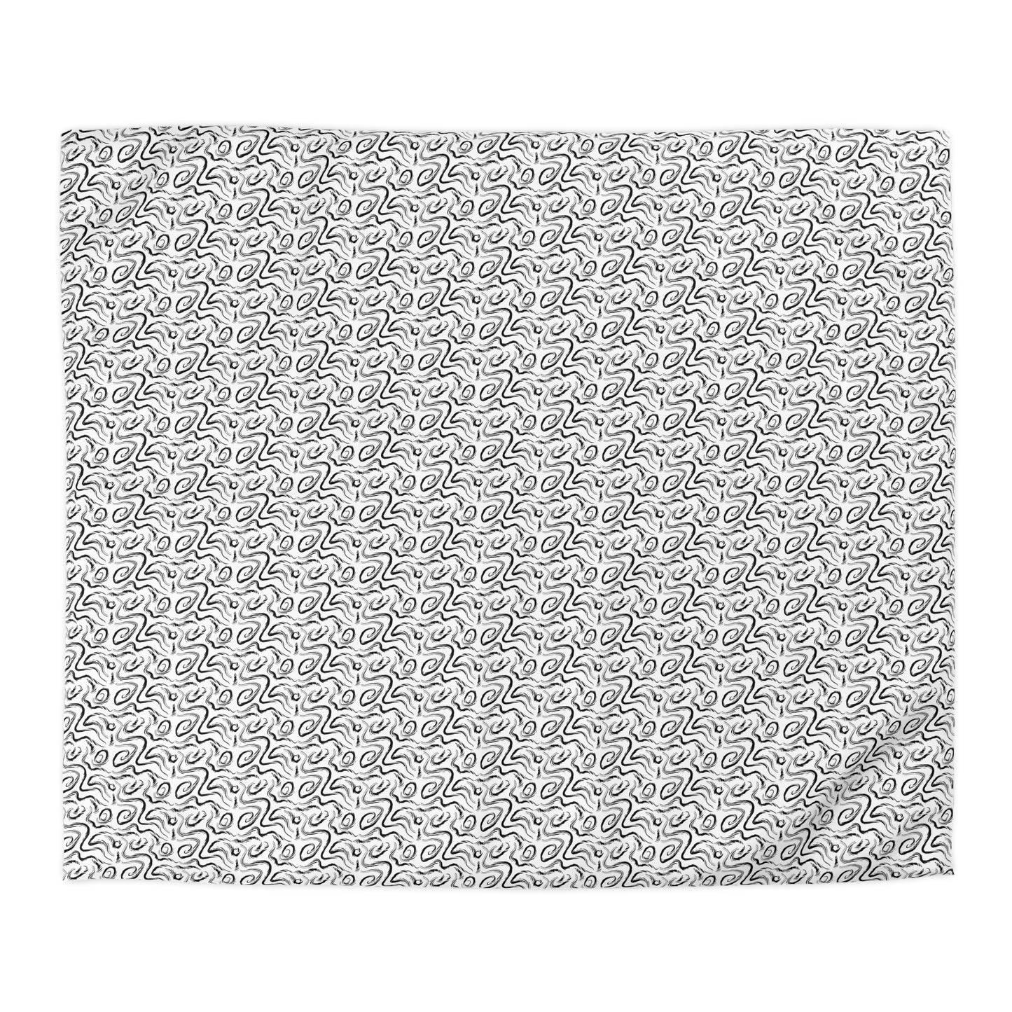 Grunge Scribbles Microfiber Duvet Cover