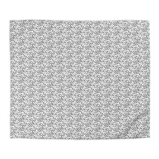 Grunge Scribbles Microfiber Duvet Cover