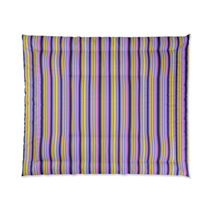 Midnight Pop Stripes Comforter