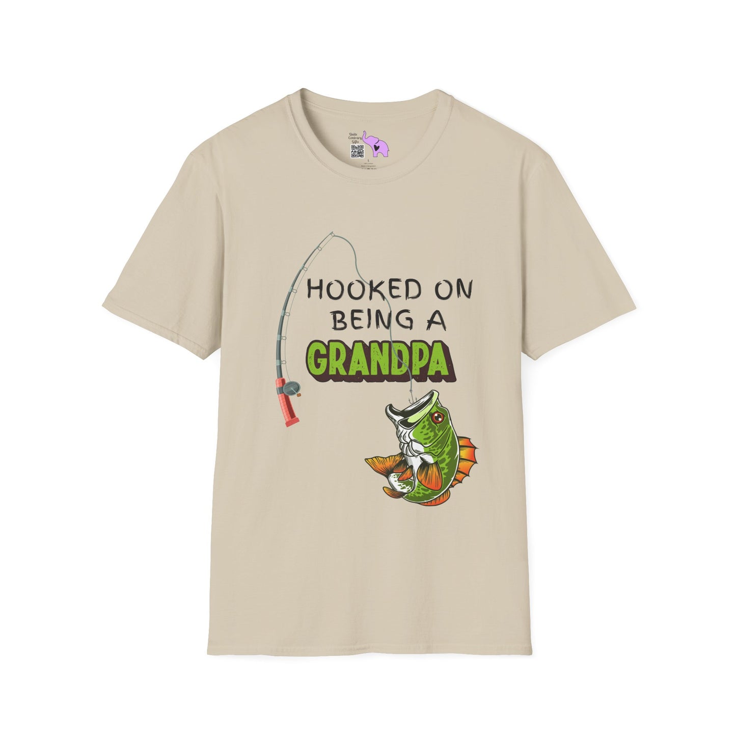Hooked On Being A Grandpa Adult T-shirt