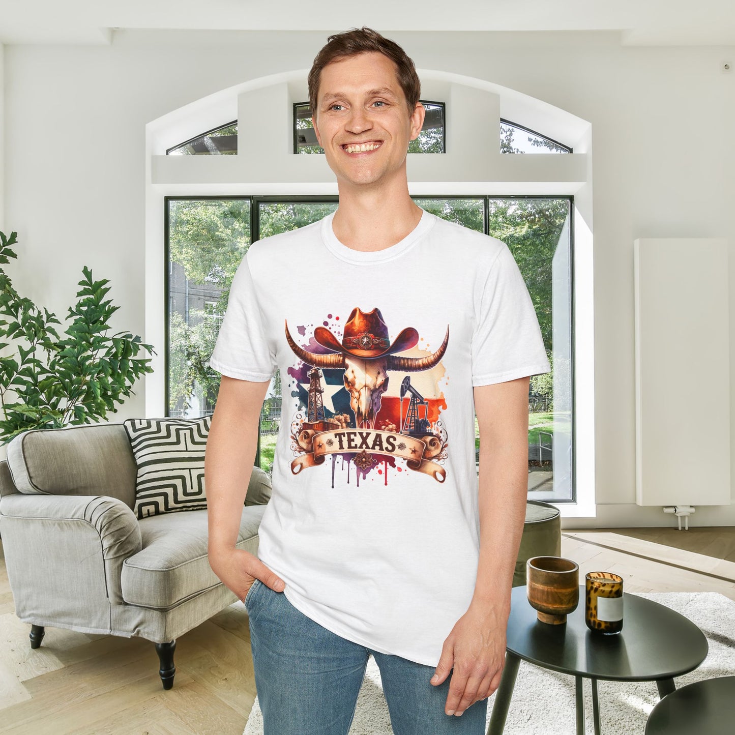 Texas Oil Rigs Adult T-shirt