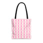 Dreamy Rose Gingham Canvas Tote Bag