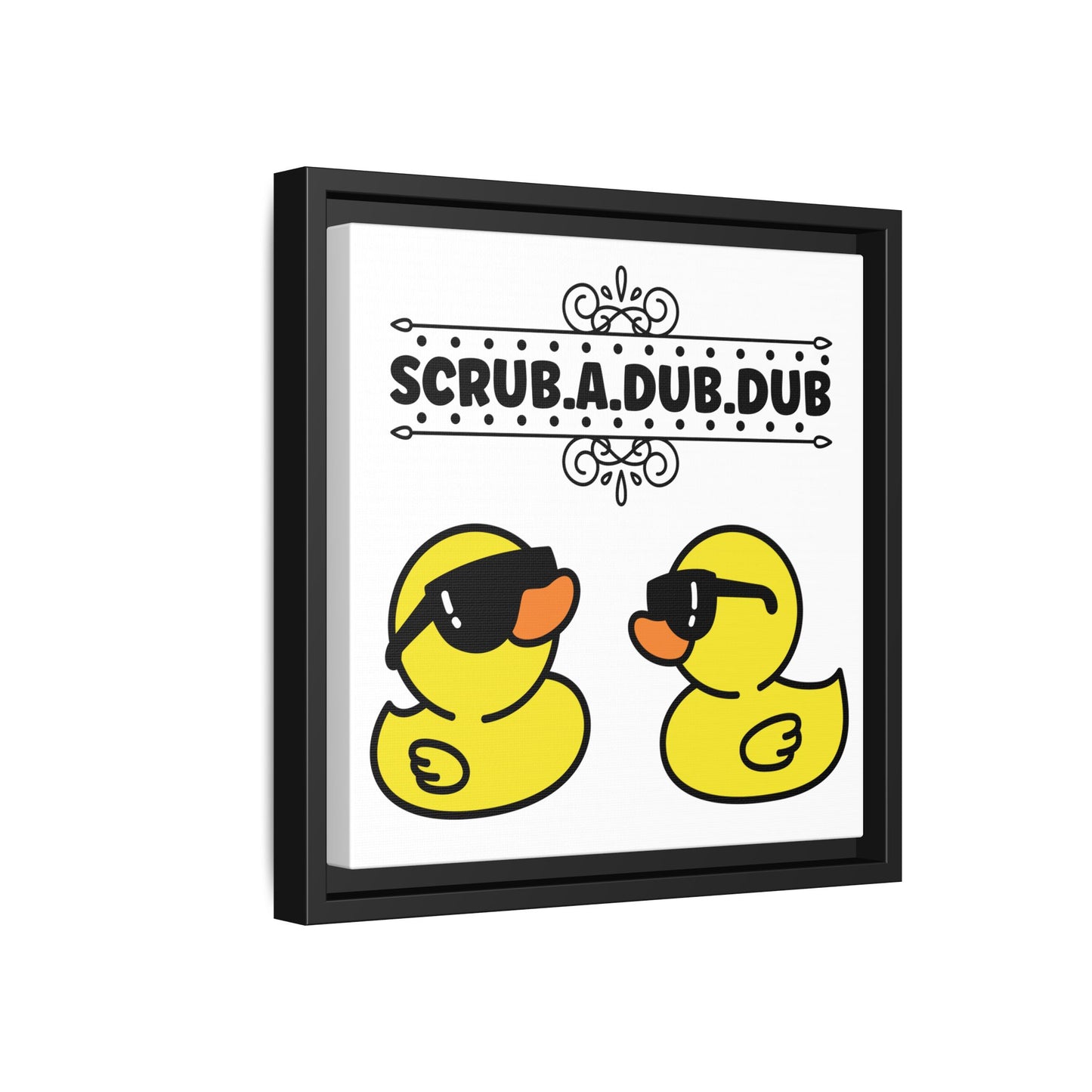 Scrub A Dub Dub w/Rubber Ducks Canvas Bathroom Art