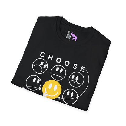 Choose Happy Smiley Faces Adult T-shirt