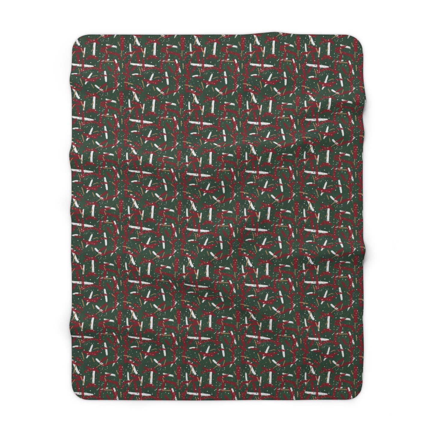 Holiday Brushstrokes Fleece Blanket