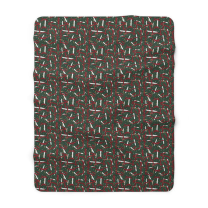 Holiday Brushstrokes Fleece Blanket
