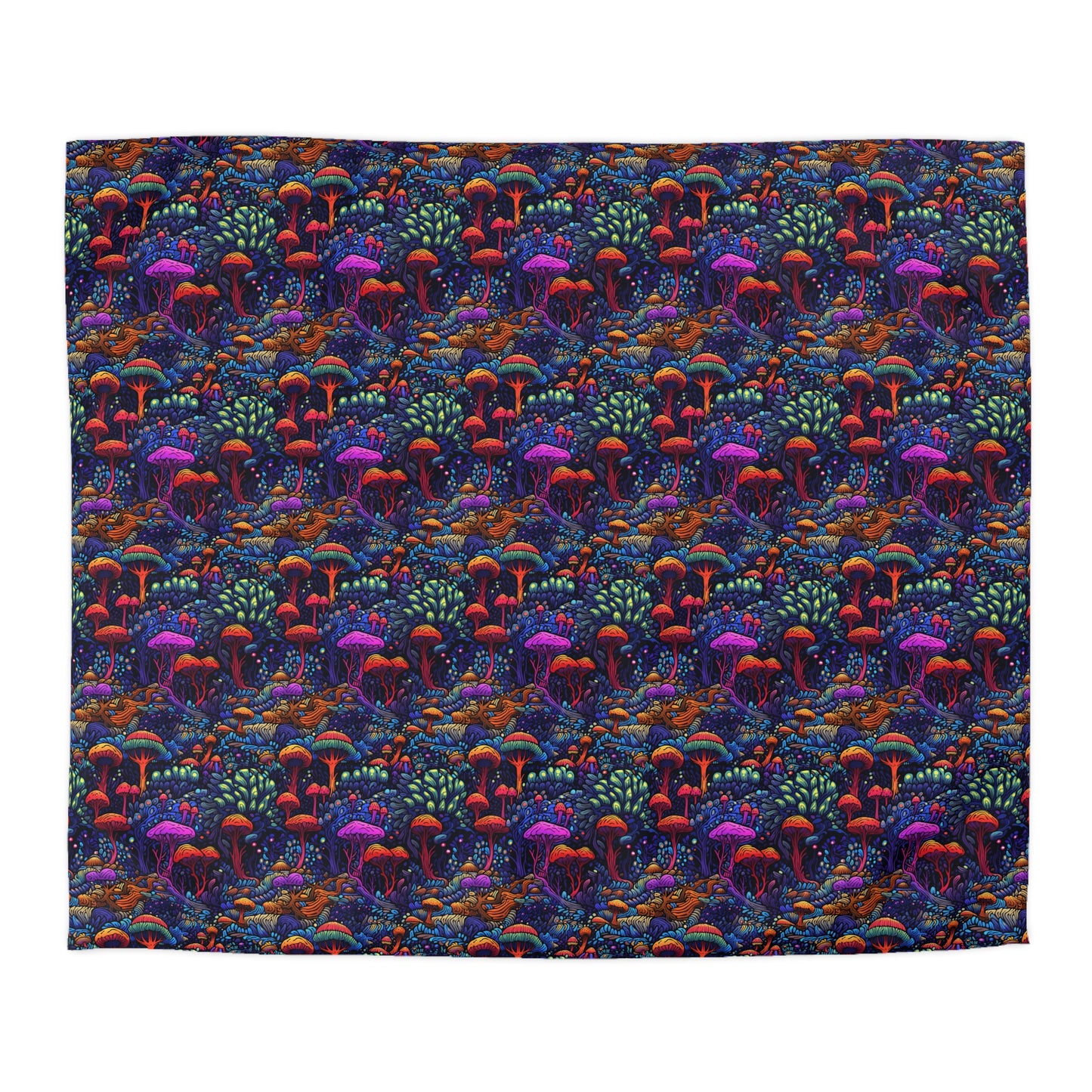 Trippy Mushrooms Microfiber Duvet Cover