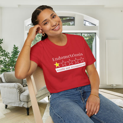 Endometriosis 1 Star Would Not Recommend Adult T-shirt