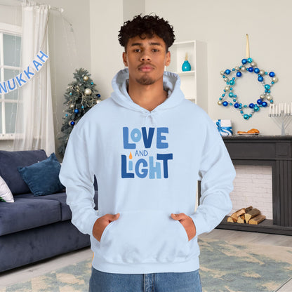 Hanukkah Love & Light 2 Adult Heavy Blend™ Hooded Sweatshirt