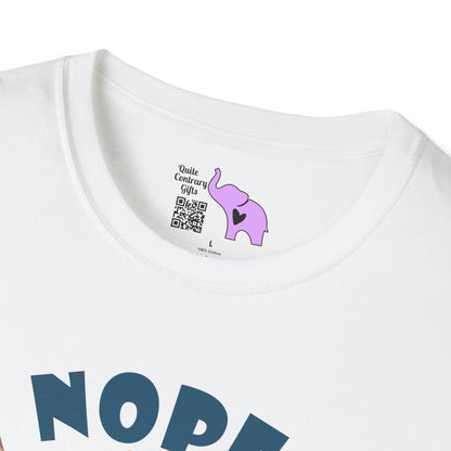 Nope Not Today Cute Cow Adult T-shirt
