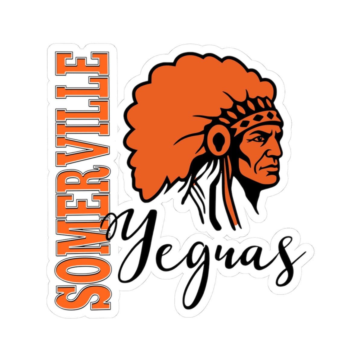 Somerville Vertical Fury, Black Kiss-Cut Decal