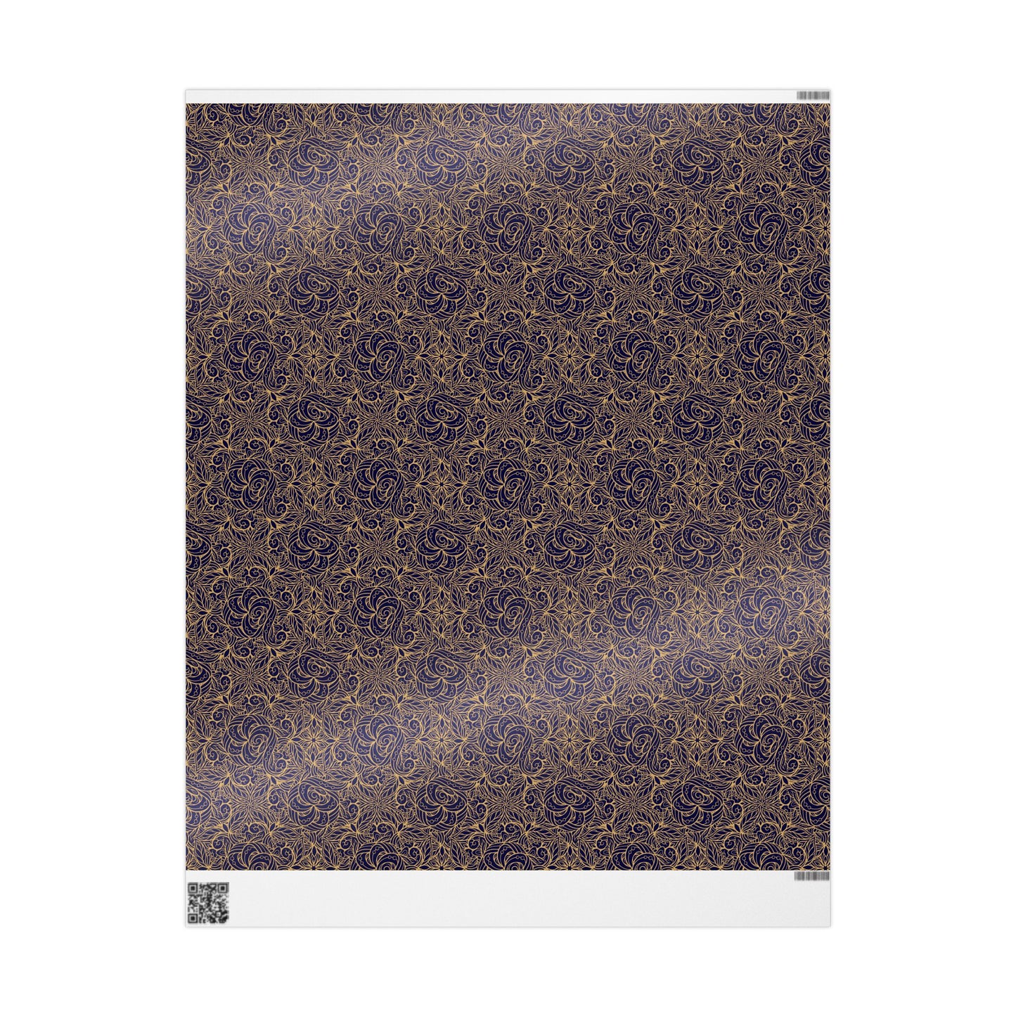 Golden Midnight Radiance Mandala Wrapping Paper
