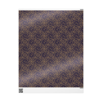 Golden Midnight Radiance Mandala Wrapping Paper