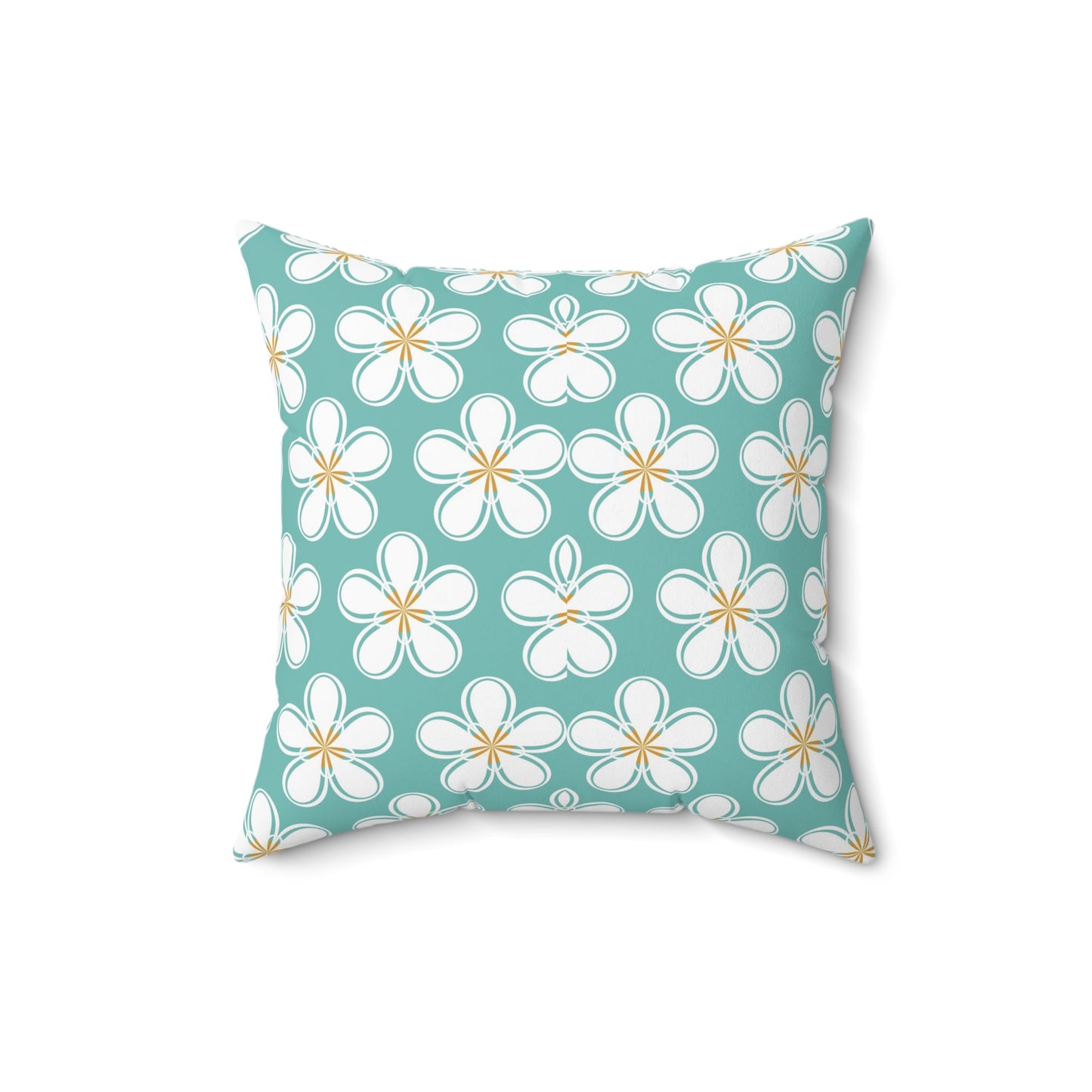 Tealberry Blooms Throw Pillow