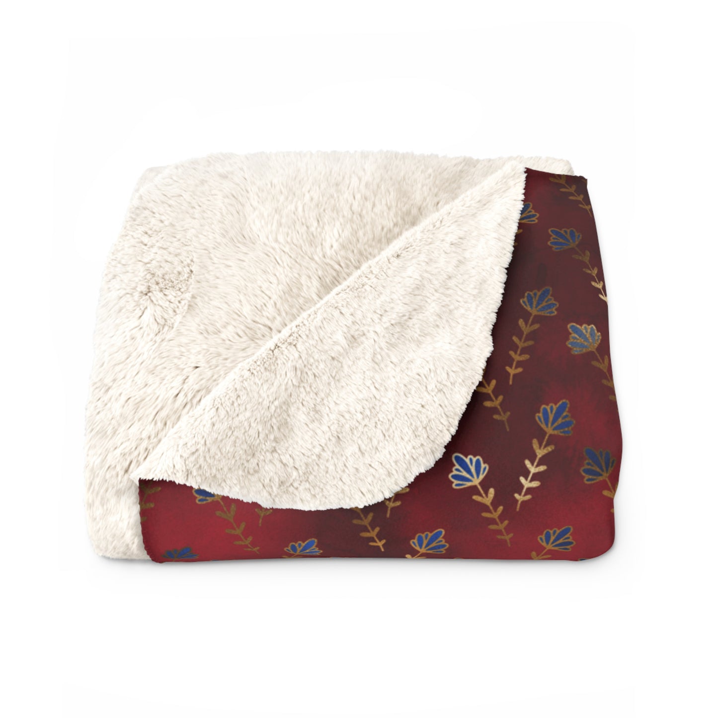 Ruby Night Blossoms Fleece Blanket