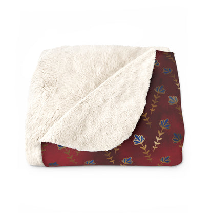 Ruby Night Blossoms Fleece Blanket