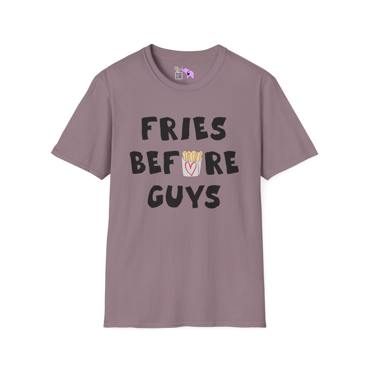 Fries Before Guys Adult T-shirt