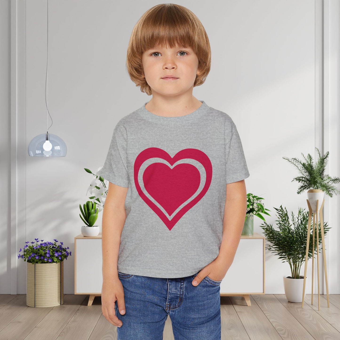 Outline Heart Heavy Cotton™ Toddler T-shirt