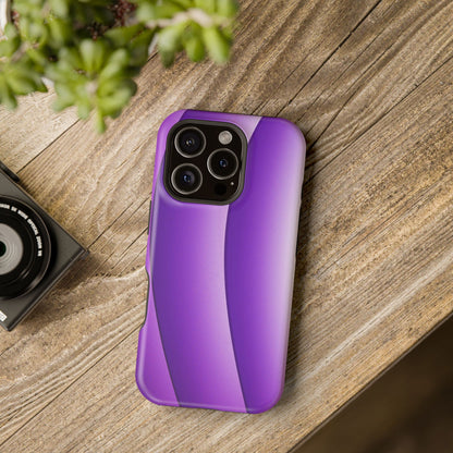 Purple Gradient Stripes MagSafe® Compatible Tough Case for iPhone