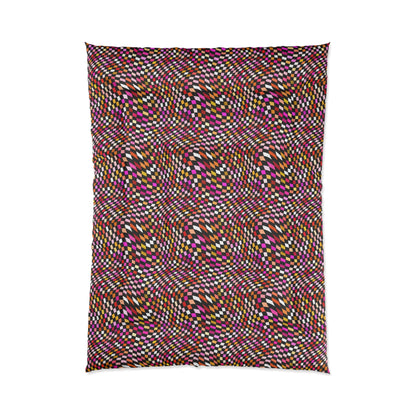 Warped Red Checkered Comforter
