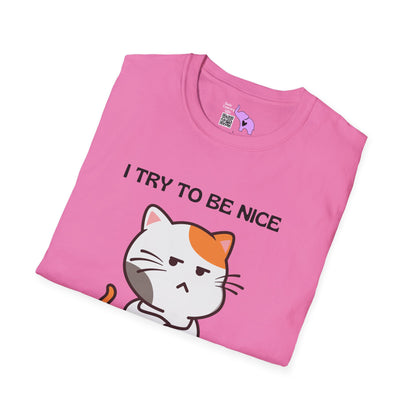 I Try To Be Nice But People Are Stupid Adult T-shirt