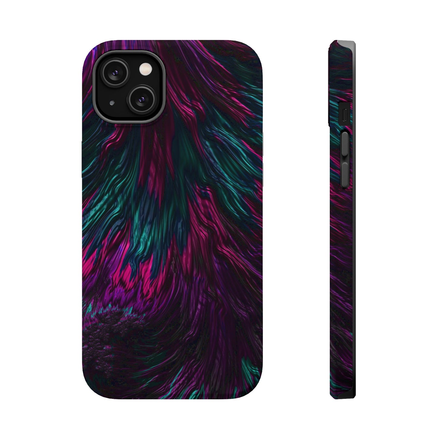 Pink Orchid Feathers MagSafe® Compatible Tough Case for iPhone