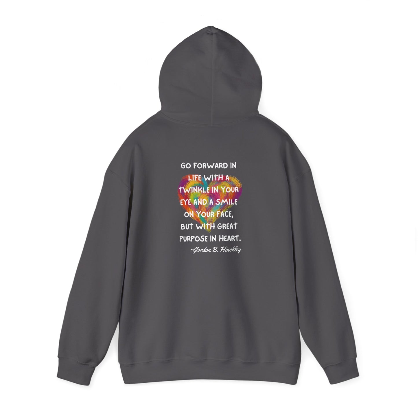 Go With Purpose In Heart Heavy Blend™ Hooded Sweatshirt