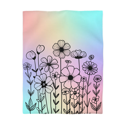 Spring Bloom Microfiber Duvet Cover
