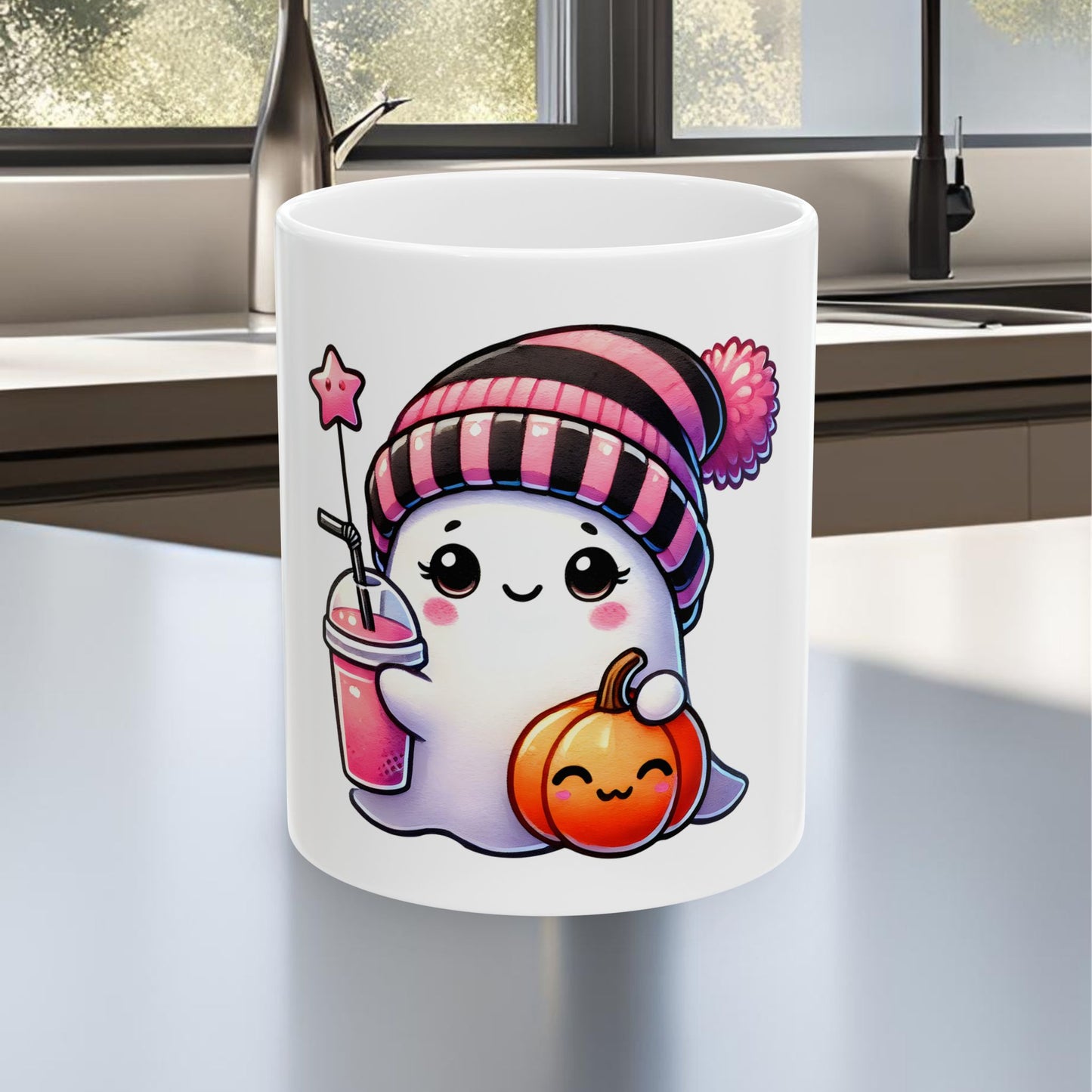 Ghost Ceramic Mug, (11oz, 15oz)