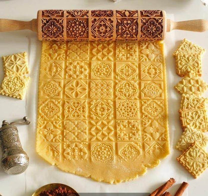 Decorative Embossed Rolling Pins for Baking