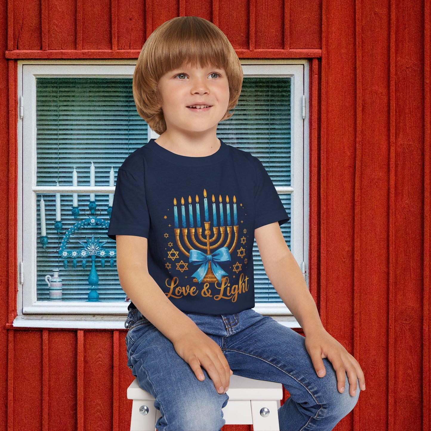 Love & Light Menorah Heavy Cotton™ Toddler T-shirt