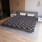 Midnight Lavender Skulls Microfiber Duvet Cover