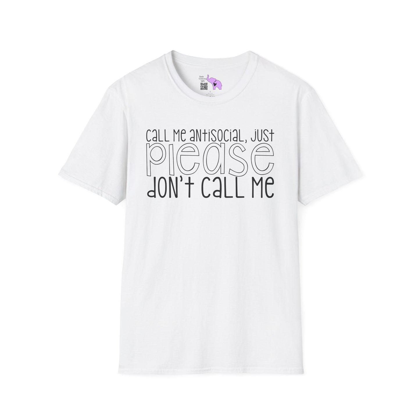 Call Me Anitsocial But Please Don't Call Me Adult T-shirt