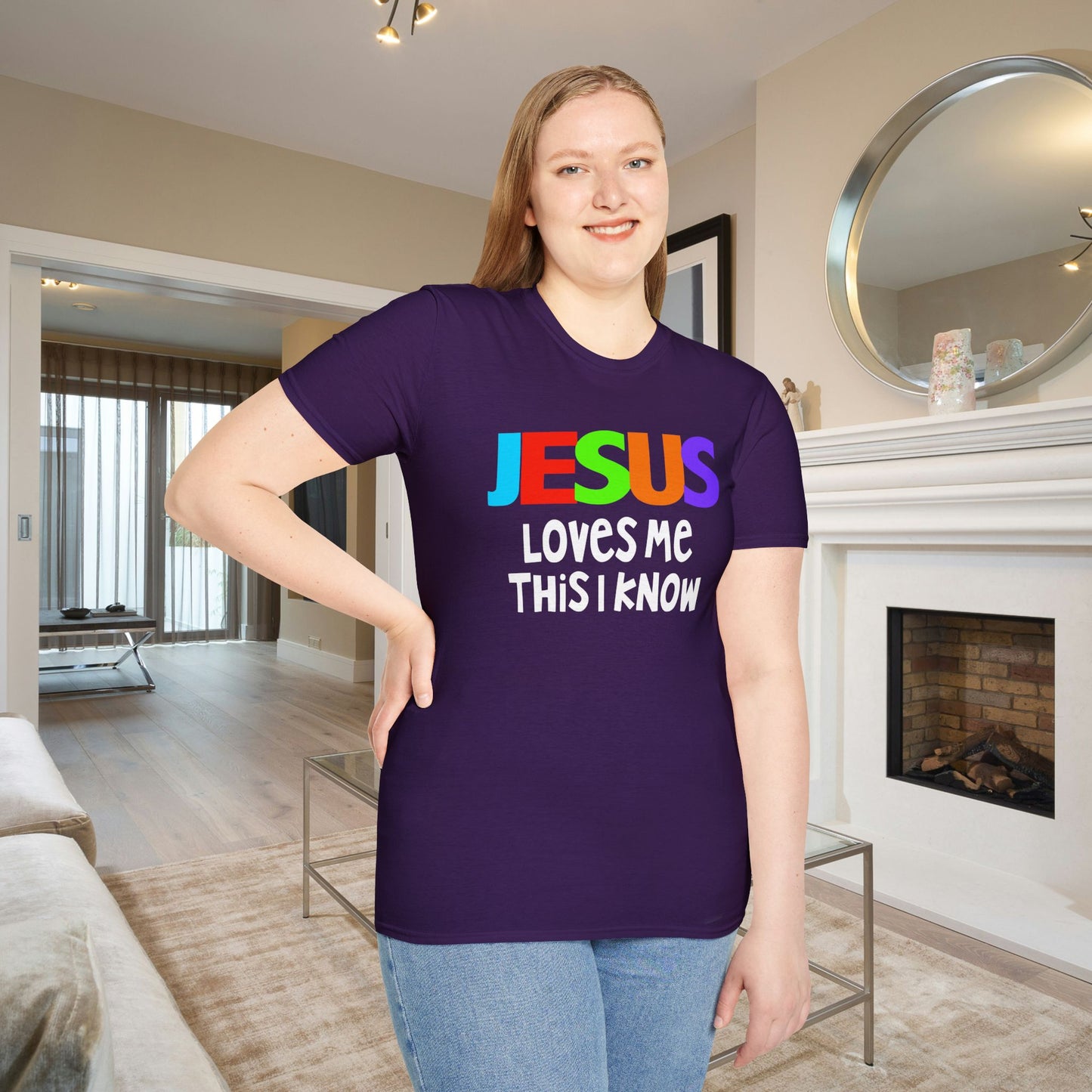 Jesus Loves Me This I Know 2 Adult T-shirt