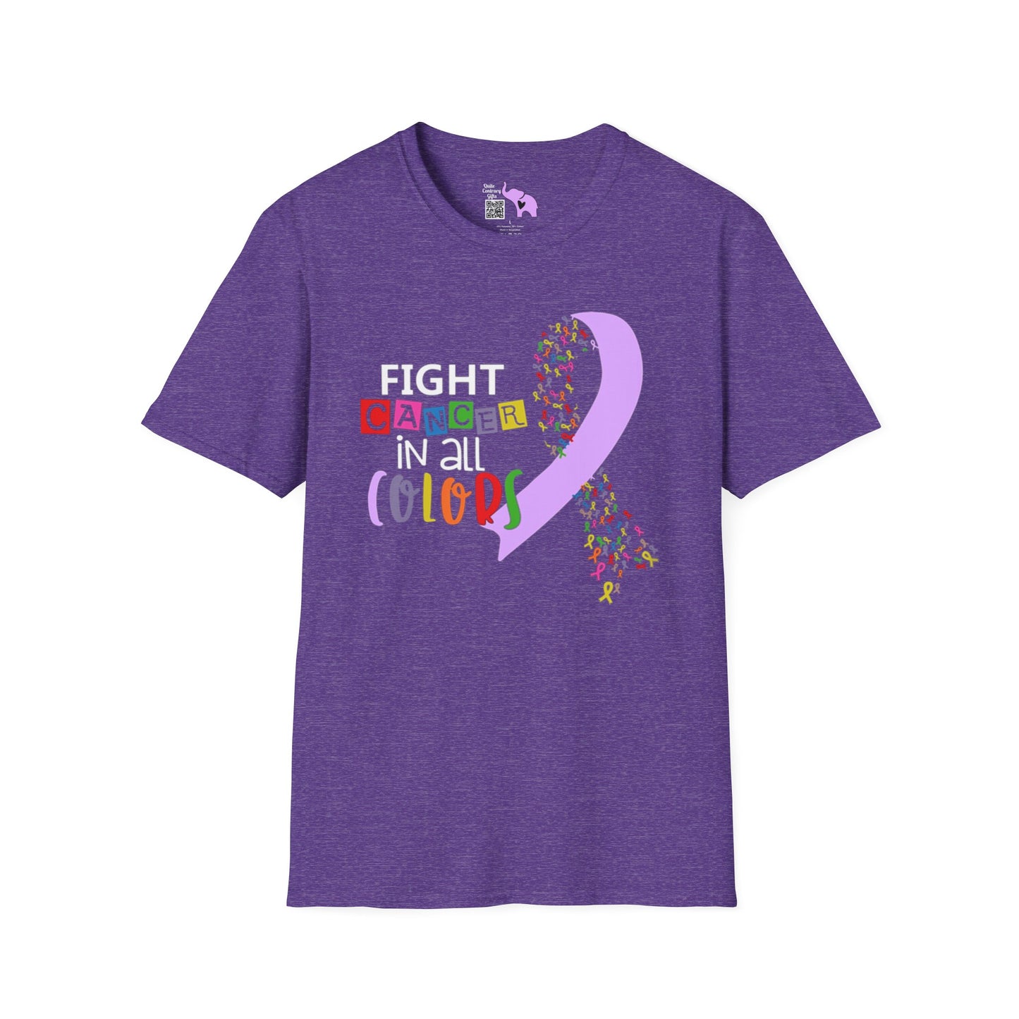Fight Cancer in All Colors 14 Adult T-shirt