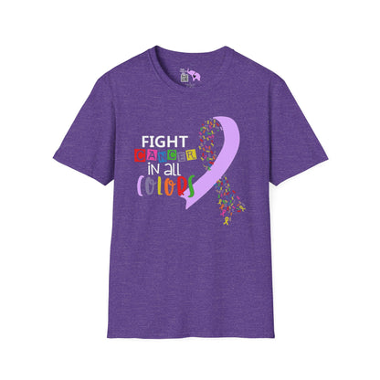 Fight Cancer in All Colors 14 Adult T-shirt