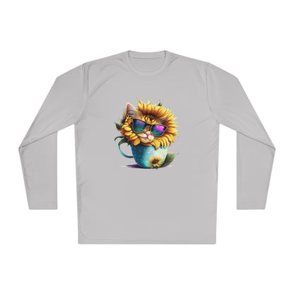 Cool Sunflower Kitten 1 Adult Long Sleeve Tee