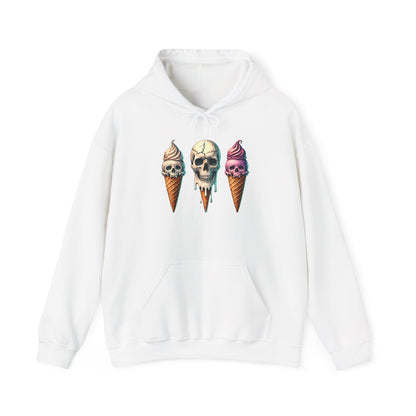 Ice Cream Cone Skull Heavy Blend™ Hooded Sweatshirt