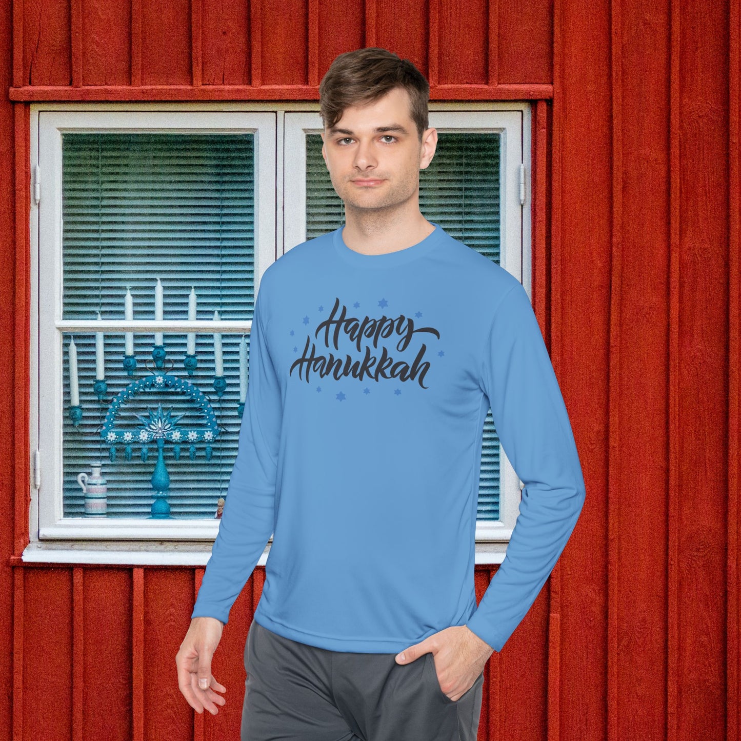 Happy Hanukkah 3 Adult Long Sleeve Tee