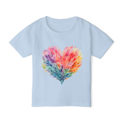 Feathery Heart Heavy Cotton™ Toddler T-shirt