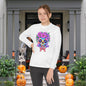 Neon Sugar Skull w/Floral Crown Youth Long Sleeve Tee