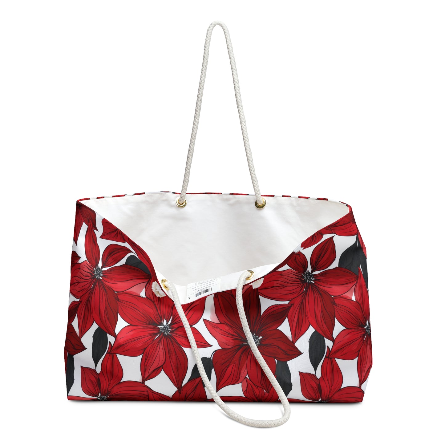 Inked Poinsettias Weekender Bag