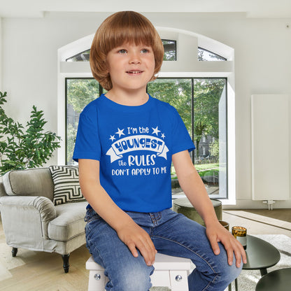 I'm The Youngest The Rules Don't Apply To Me Heavy Cotton™ Toddler T-shirt