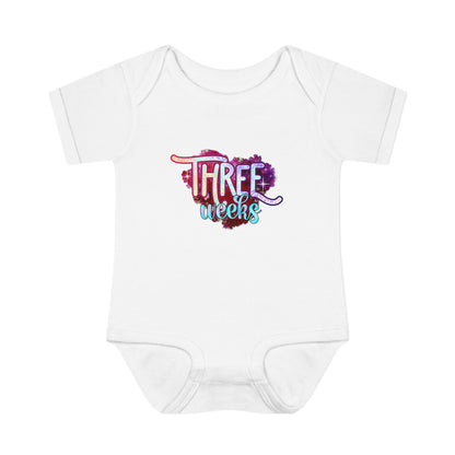 Stardust Baby Milestone Bodysuit-Three Weeks