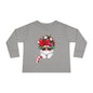 White Candy Cane Kitten Toddler Long Sleeve Tee