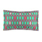 Teal/Pink Harlequin Microfiber Pillow Sham