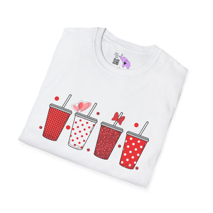 Cute Valentine Tumblers Adult Unisex Tshirt