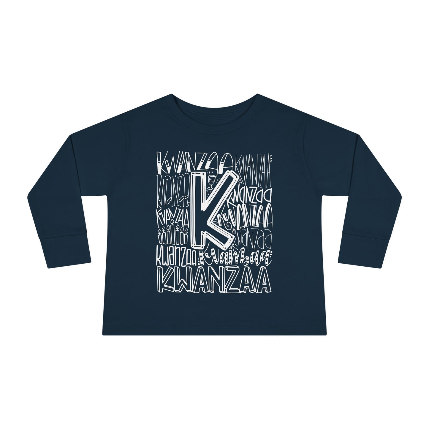 Kwanzaa Wordcloud Toddler Long Sleeve Tee